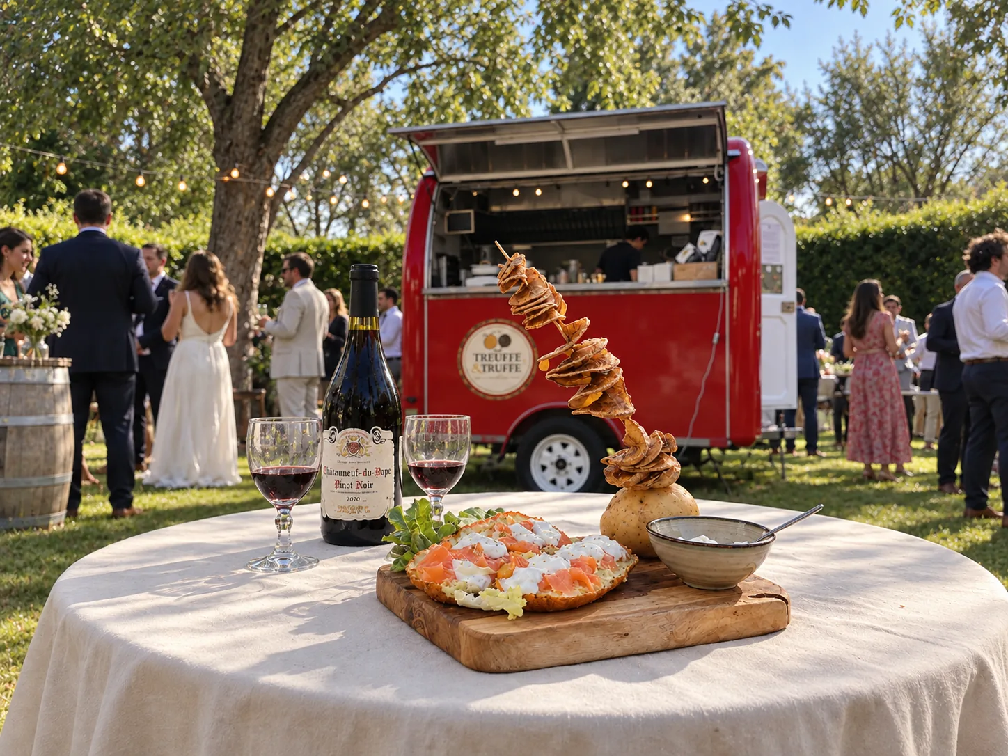 Le foodtruck Treuffe & Truffe au vin d’honneur d’un mariage
