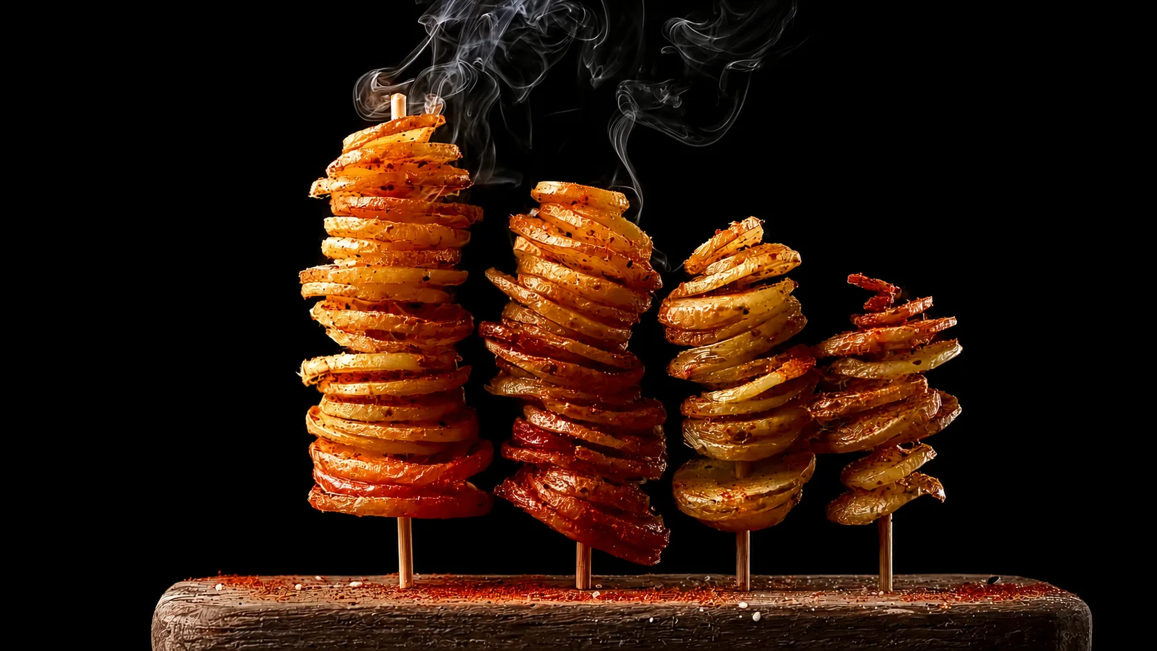 Spirales de pommes de terre croustillantes